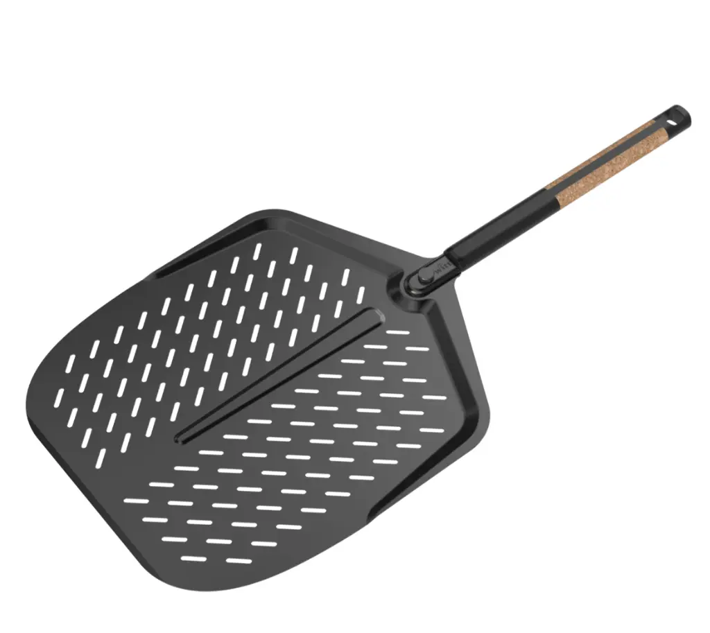 Pizzaschieber 14 Zoll schwarz mit Korkgriff.webp